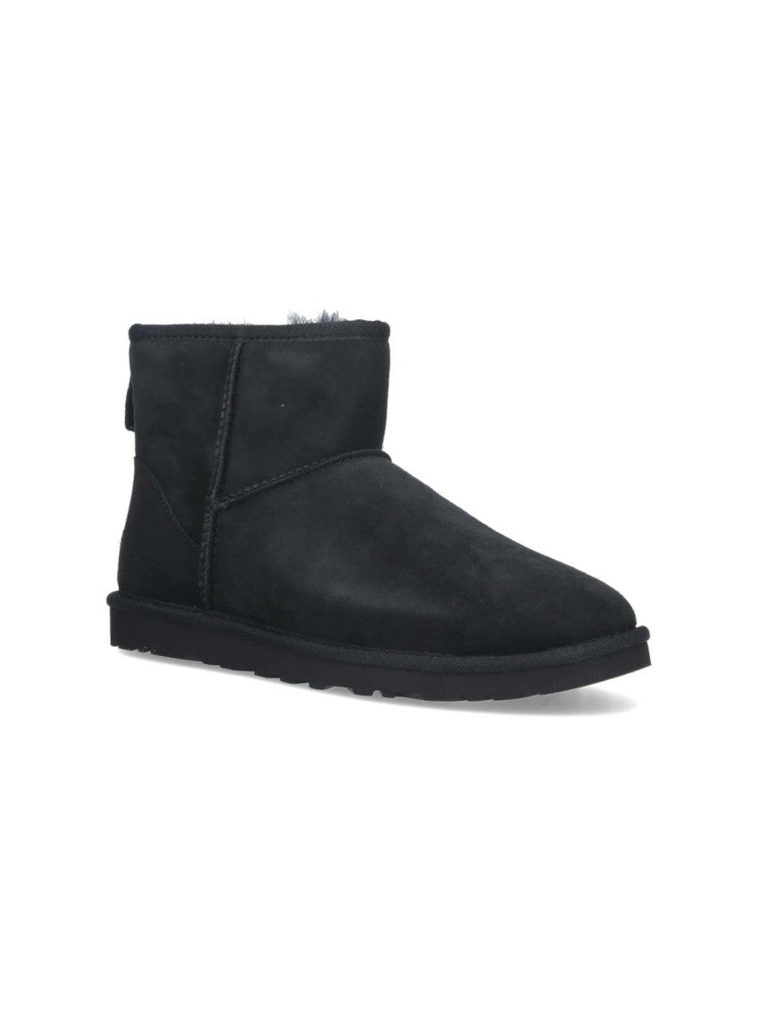 Ugg Black Classic Mini Suede Shearling Boots