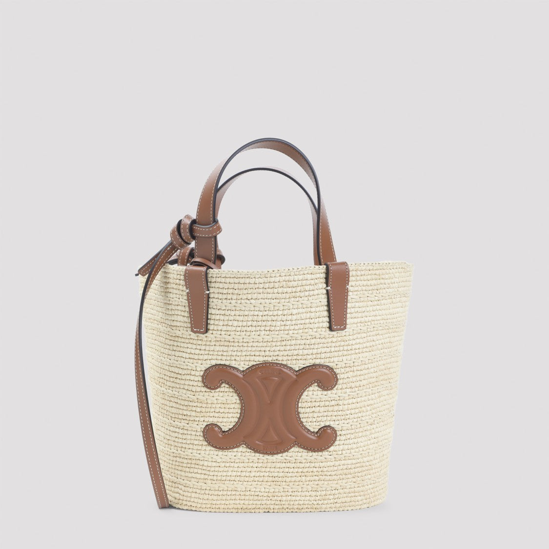 Celine Natural Beige Raffia Shoulder Bag