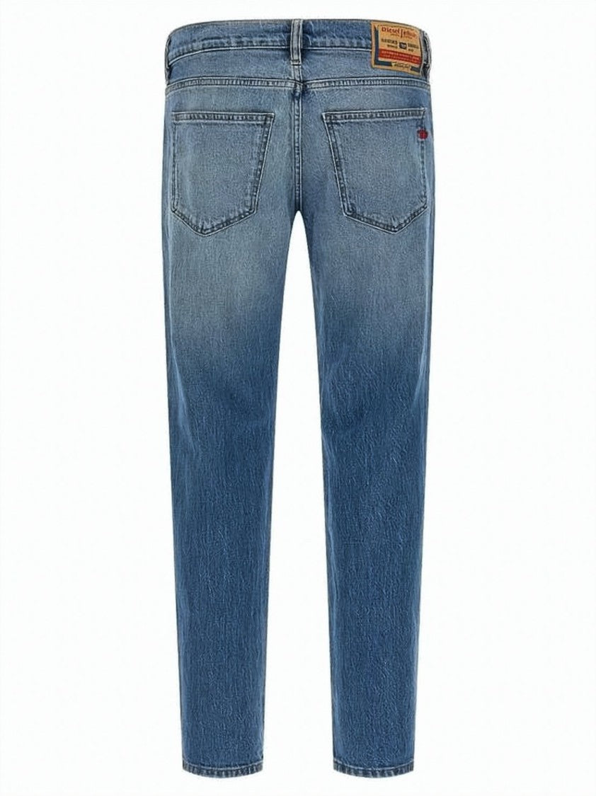 Diesel Medium Blue Slim-Fit Denim Jeans With Classic Five-Pocket Design