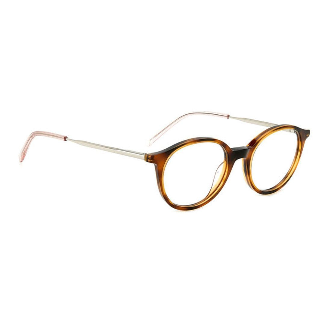 M Missoni Mmi 0122 Tortoiseshell Acetate Round Eyeglasses With Metallic Temples