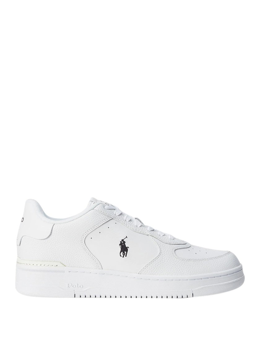 Polo Ralph Lauren White Masters Crt Leather Sneakers