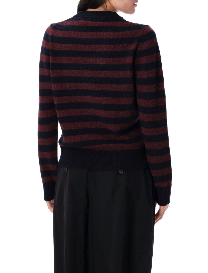 Ganni Knit Poodle Stripe Sweater