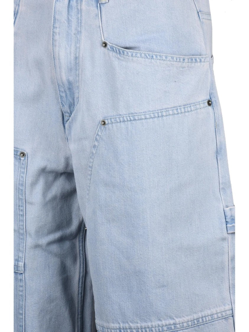 Isabel Marant Étoile Purple Cotton Wide-Leg Jeans