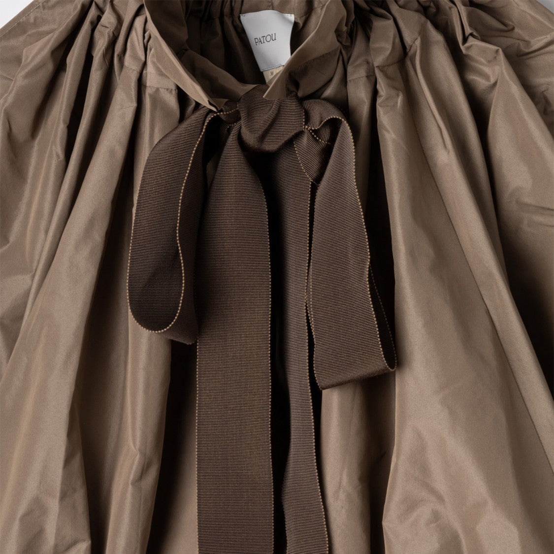 Patou Brown Recycled Polyester Faille Top