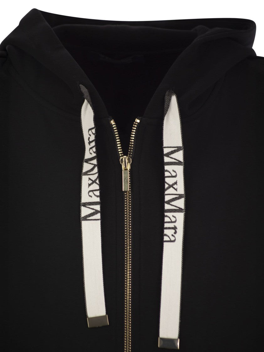 Max Mara Smmjour - Technical Jersey Zip-Up Sweatshirt