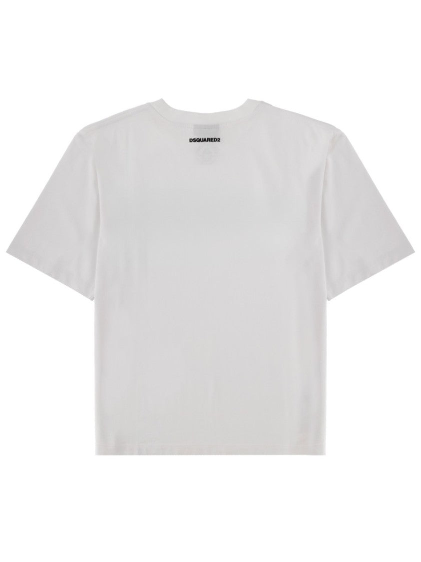 Dsquared2 Iconique White Black Logo T-Shirt