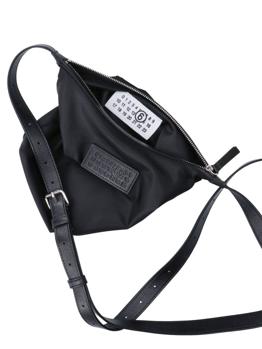 Mm6 By Maison Margiela Black Minimalist Rectangular Zip Crossbody Bag