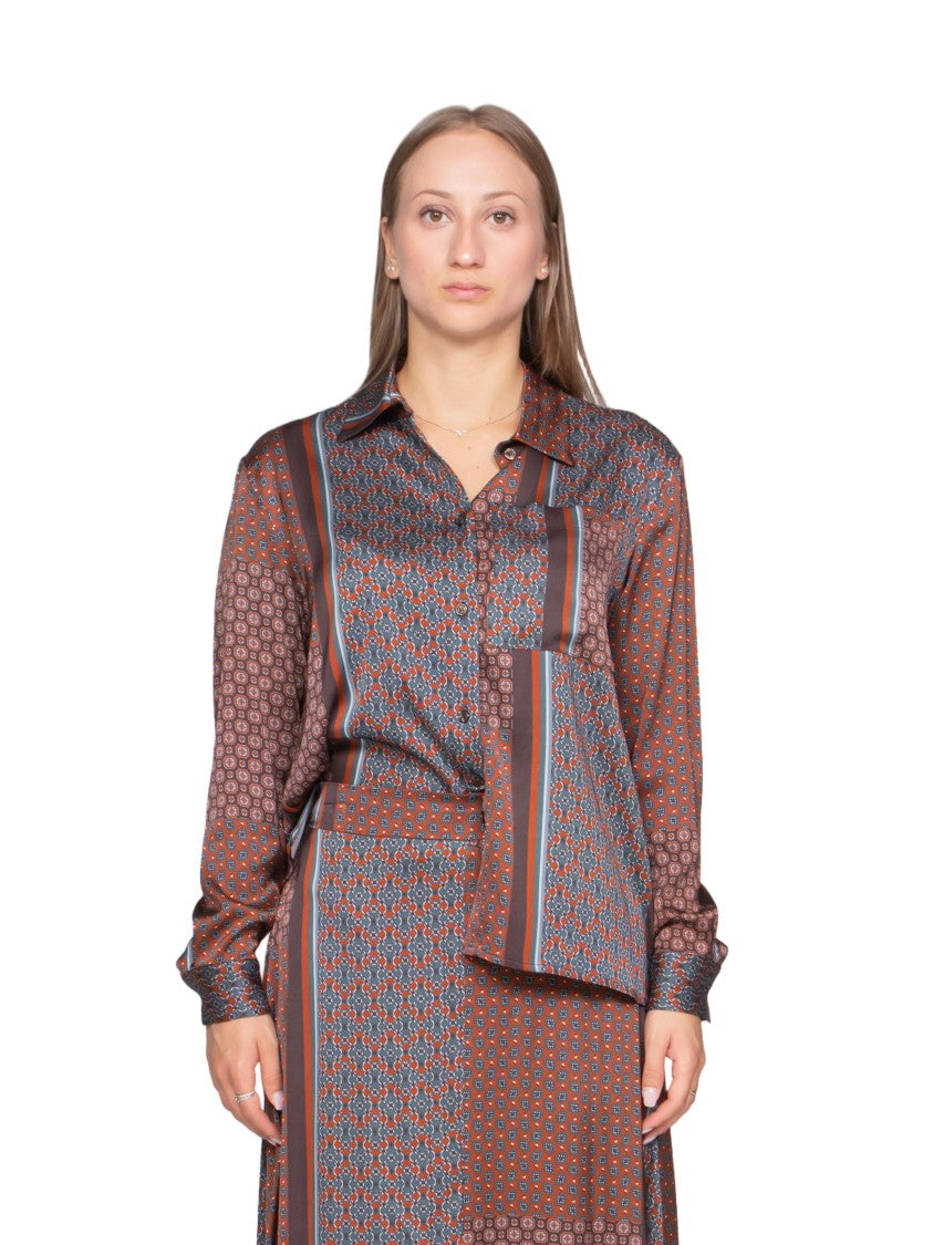 Oblò Patchwork Long-Sleeved Shirt