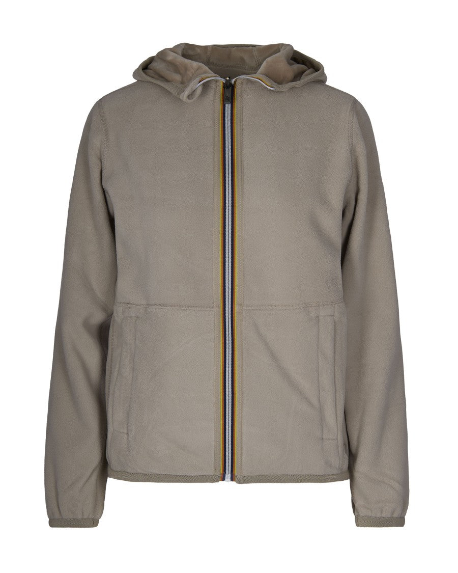 K-Way Beige Lily Velour Polar Double Jacket