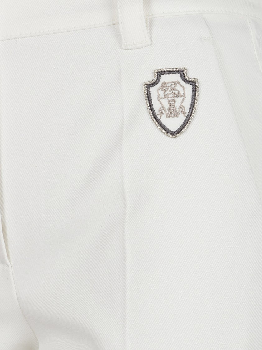 Brunello Cucinelli Tailored Beige Trousers With Minimalist Design