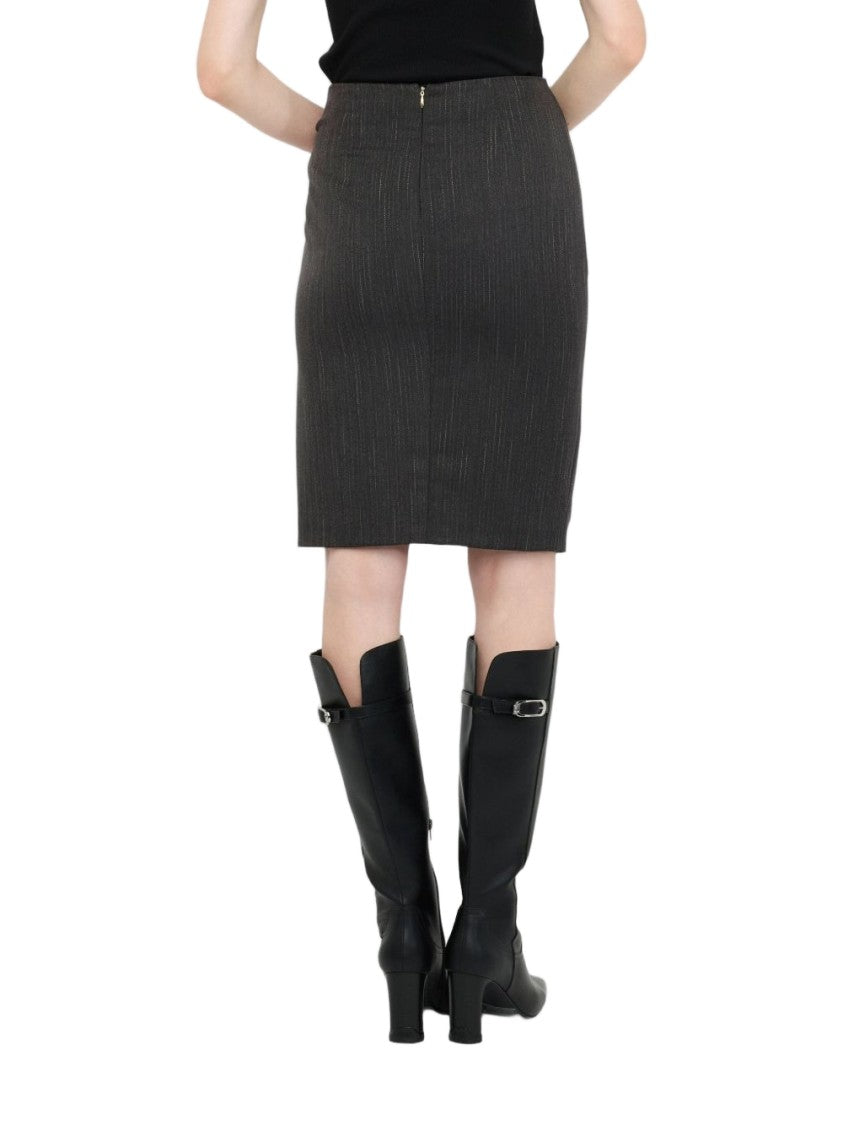 Liu Jo Knee-Length Grey Skirt With Side Slit