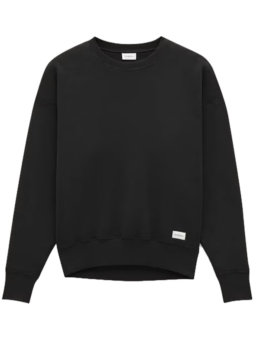 Saint Laurent Black Sweater Oversize Cotton Sweatshirt