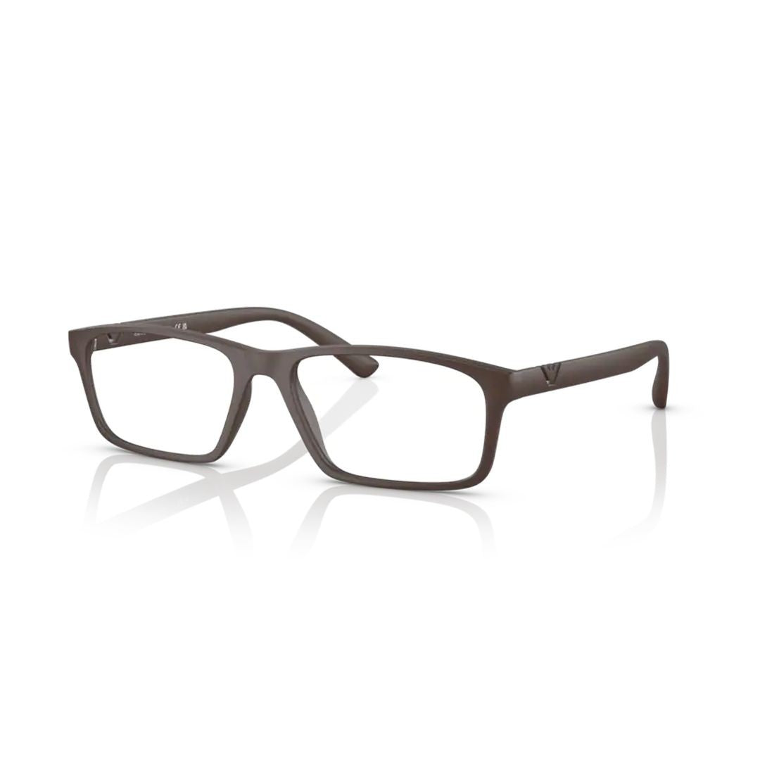 Emporio Armani 3213 Vista Rectangular Matte Finish Eyeglasses With Minimalist Design