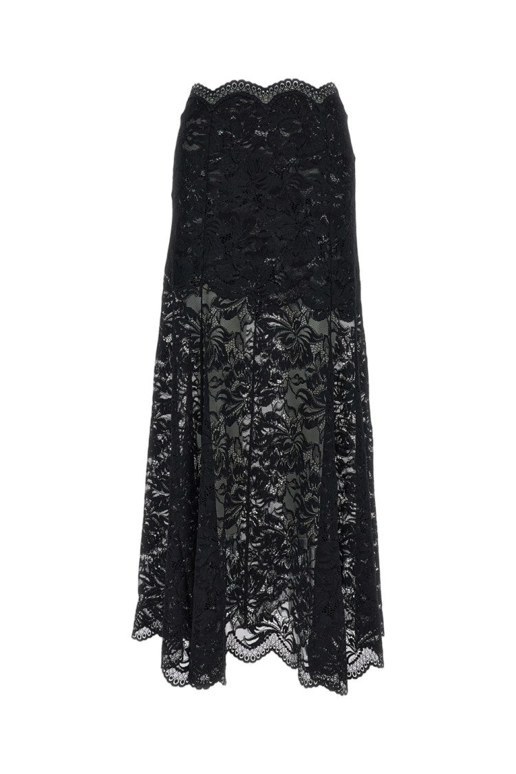 Rabanne Ankle-Length Midi Skirt With Lace-Worked Pattern