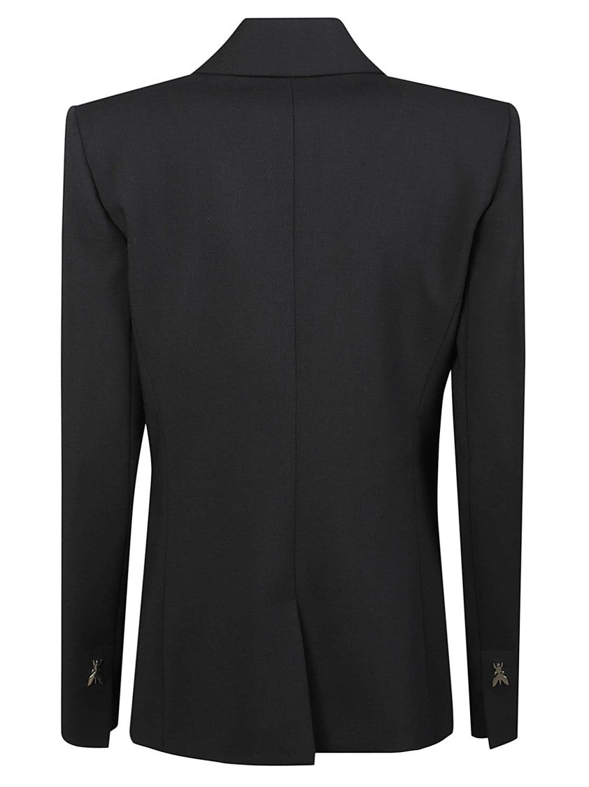 Patrizia Pepe Double-Breasted Polyester-Blend Jacket