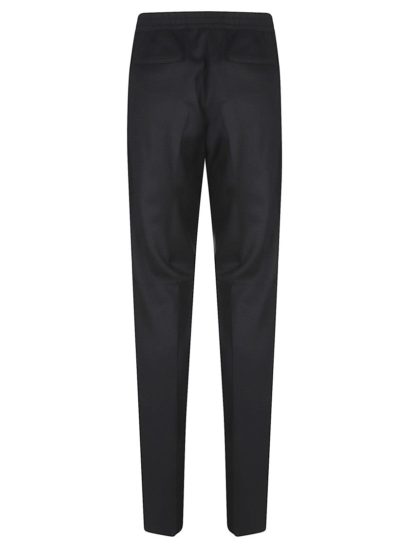 Lardini Tailored Black Pants With Drawstring Waistband