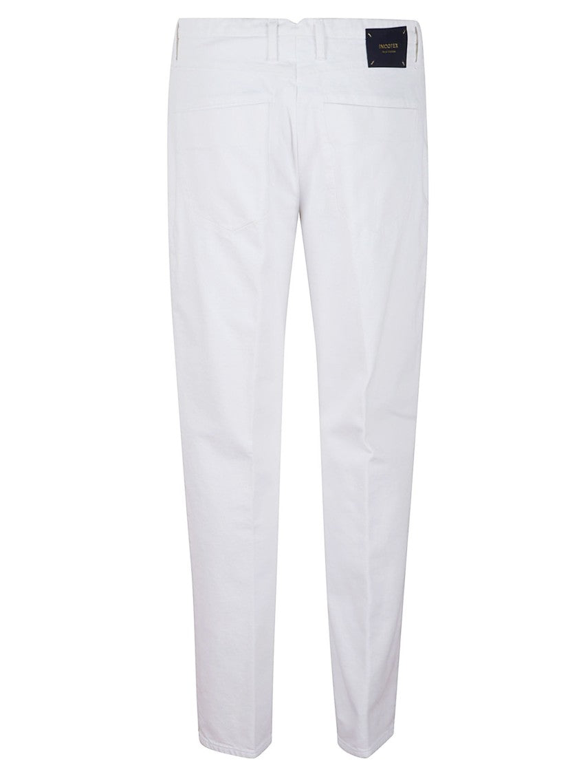 Incotex Classic Straight-Leg Trousers With Belt Loops