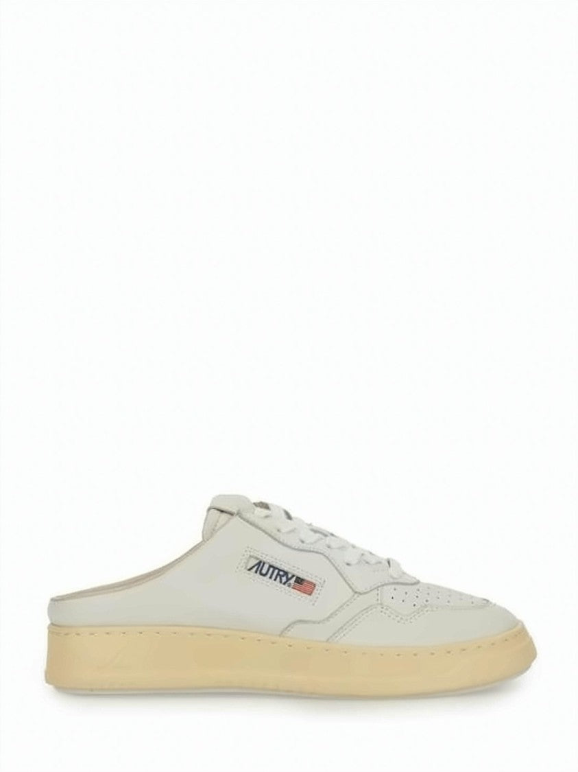 Autry Napa Leather Mule-Sneakers With Perforated Toe