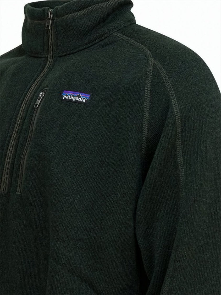 Patagonia Textured Black Quarter-Zip Fleece Pullover