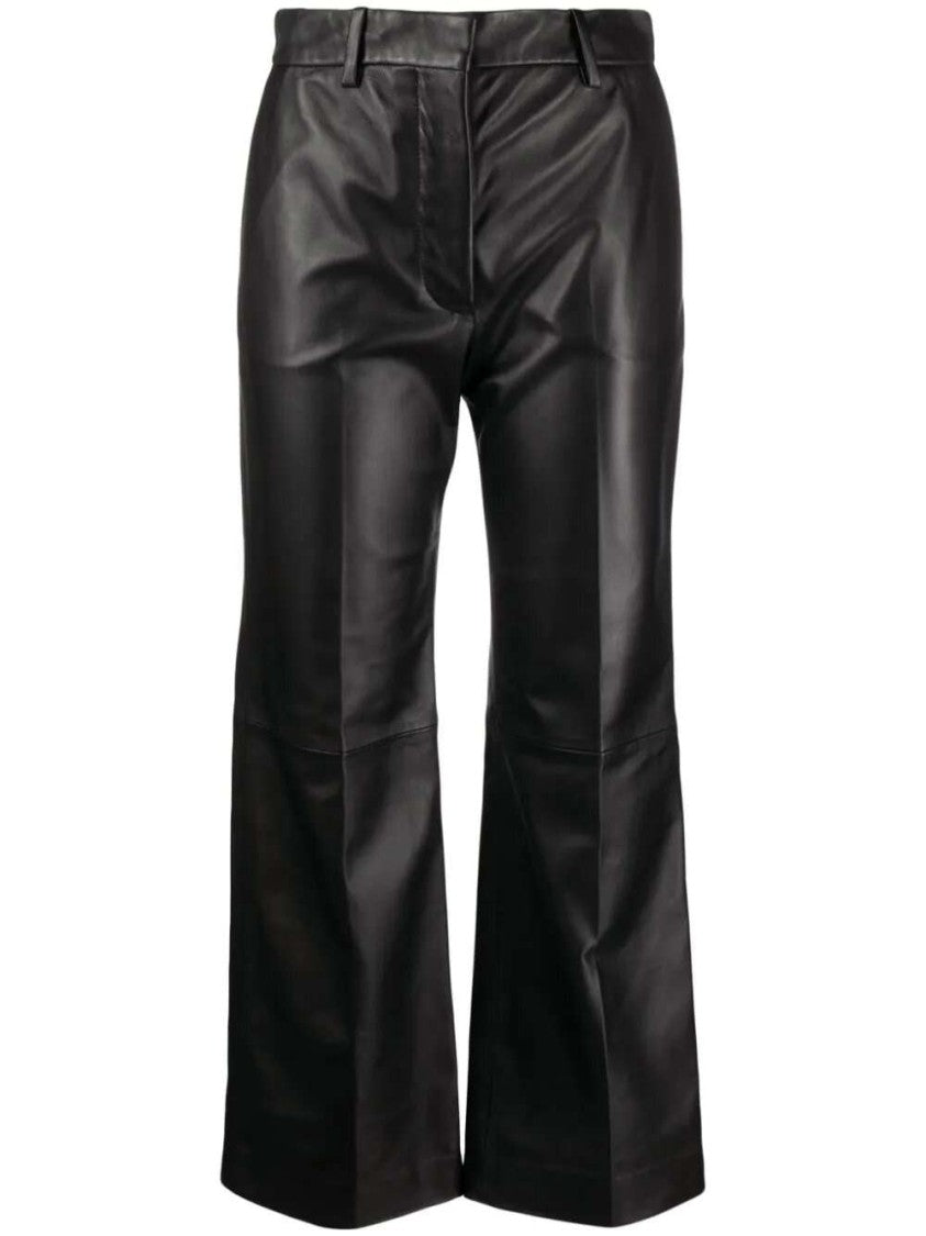 Joseph Talia Leather Cropped Trousers