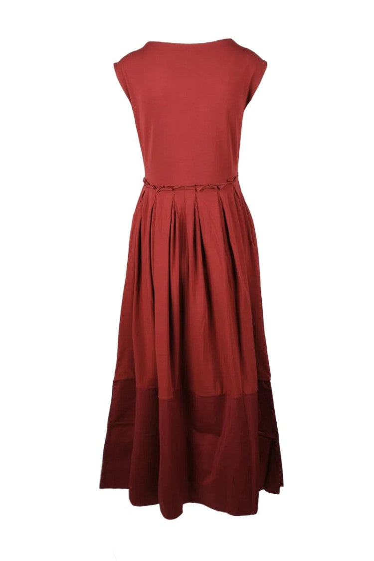 Alpha Studio Long Dress Cotton And Elastane - Red