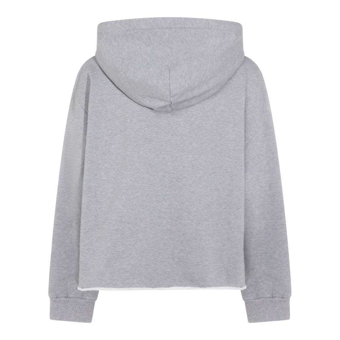 Mm6 By Maison Margiela Relaxed Fit Grey Knit Hooded Sweatshirt