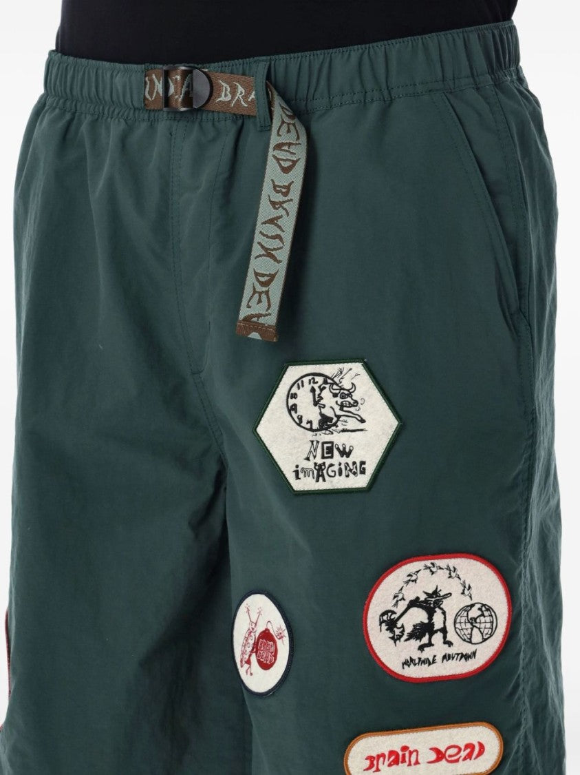 Brain Dead Bermuda Climber Shorts With Logo Patches
