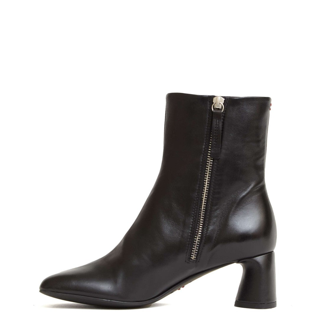 Halmanera Black Leather Ankle Boots