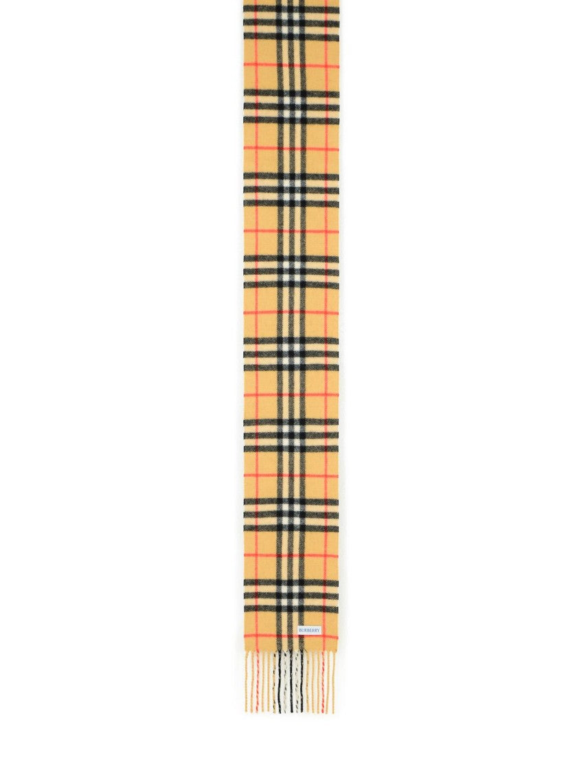 Burberry 'Check' Beige Cashmere Scarf