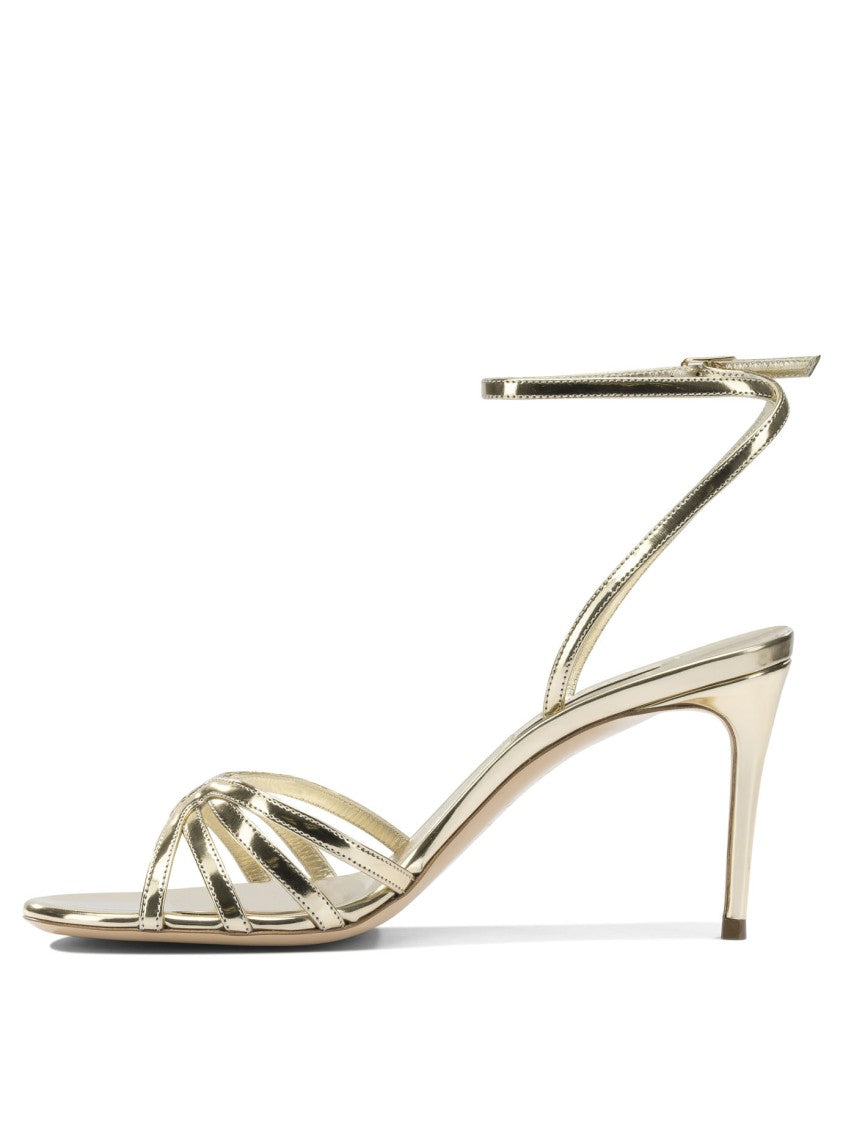 Casadei Metallic Finish Stiletto Sandals