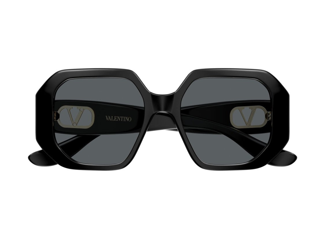 Valentino Black Vg0003sa Acetate Oversized Geometric Sunglasses