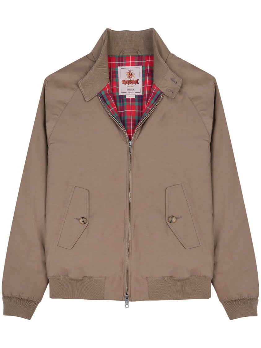Baracuta Classic Zip-Front Jacket With Tartan Lining