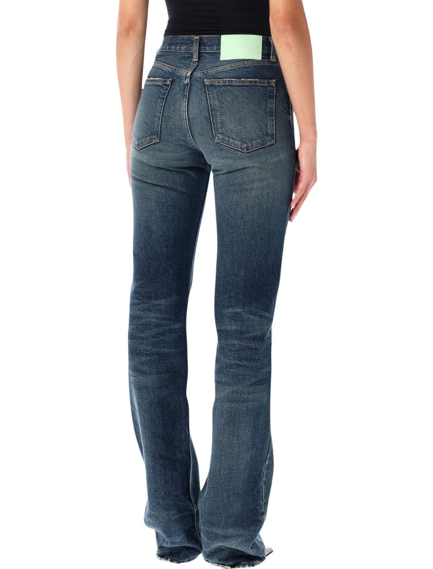 Haikure Star Flared Blue Wash Vintage Jeans