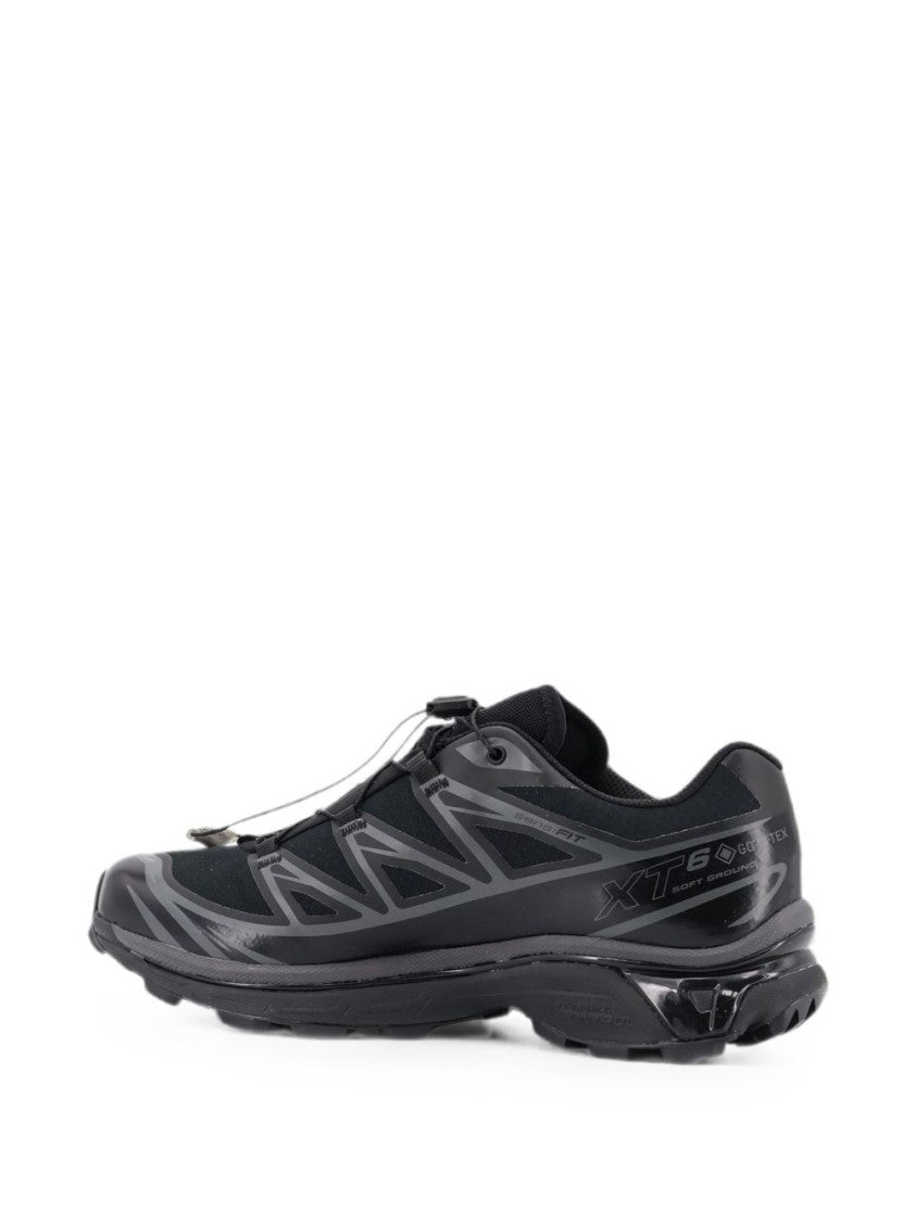 Salomon Low-Profile Black Sneakers With Geometric Accents