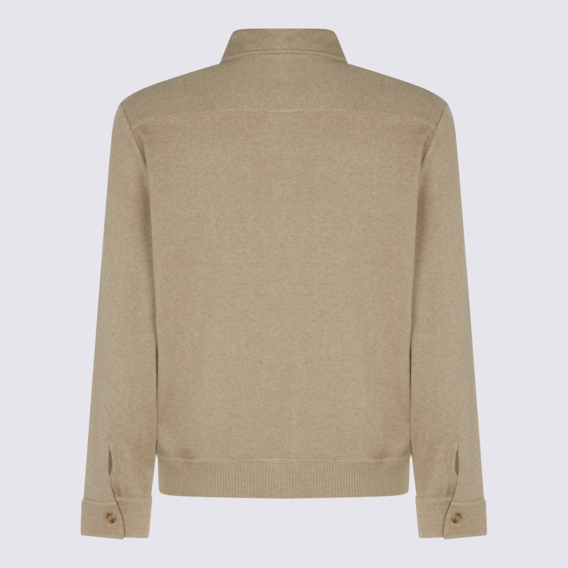 Lardini Classic Shirt-Style Jacket With Pointed Collar And Ribbed Accents