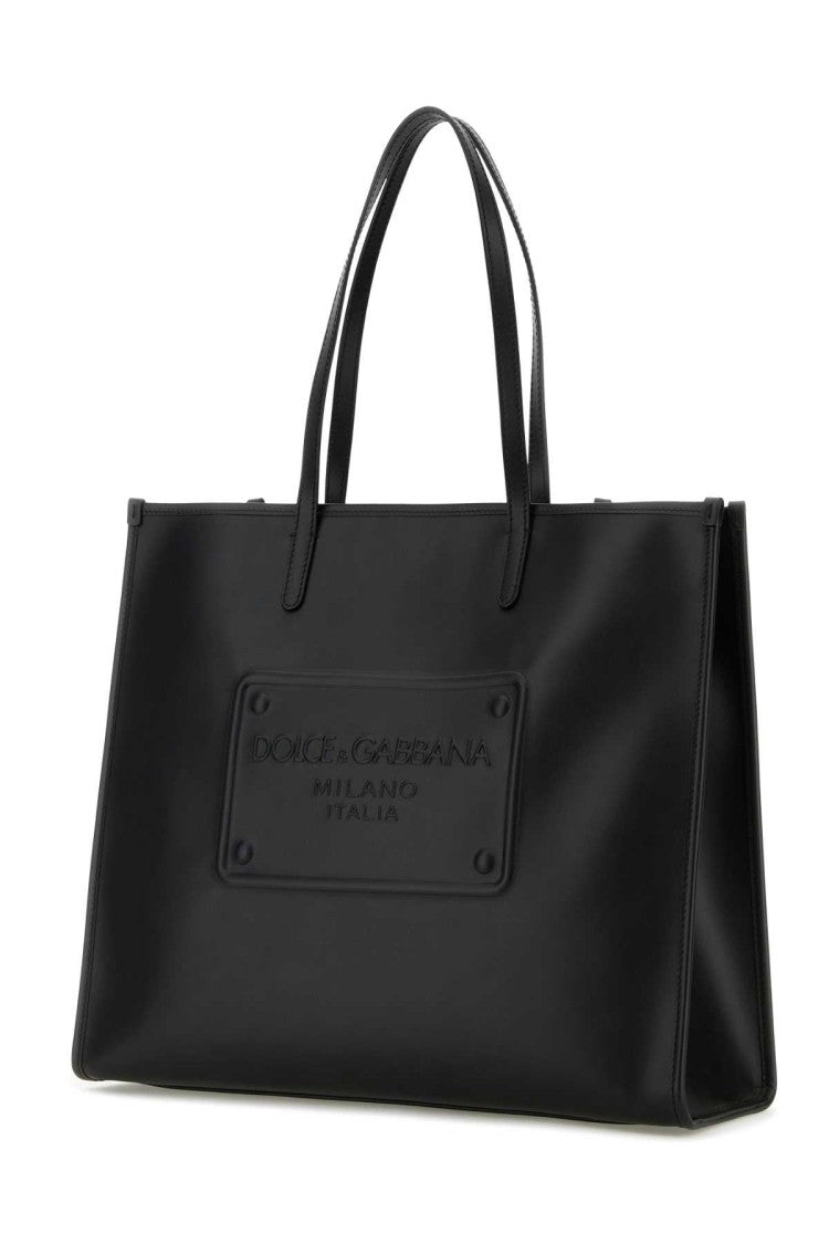 Dolce & Gabbana Black Leather Shopping Bag