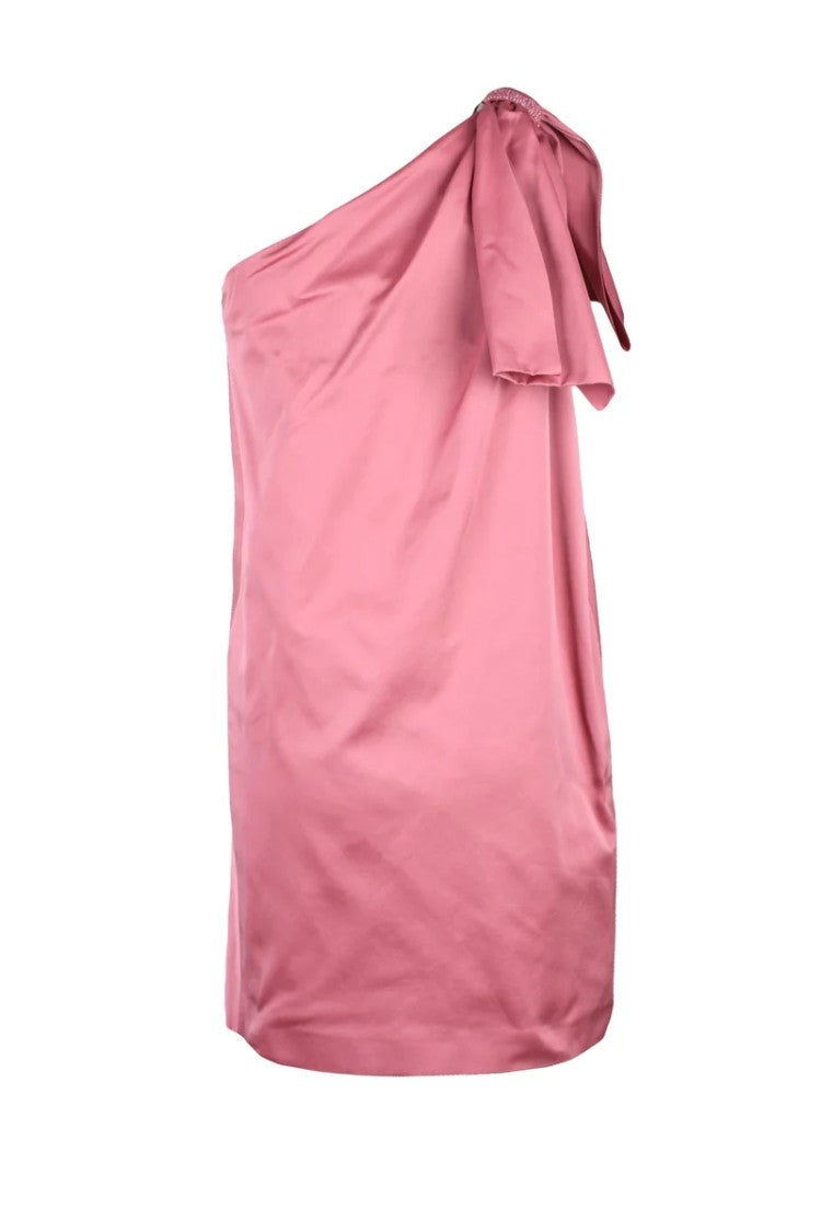 Max Mara One-Shoulder Draped Mini Dress With Asymmetrical Silhouette