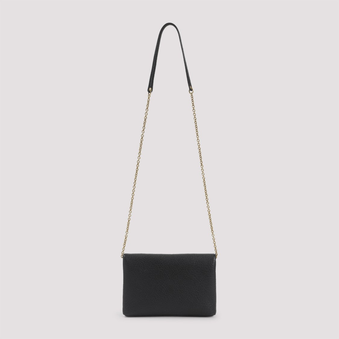 Saint Laurent Structured Black Lambskin Shoulder Bag With Subtle Metallic Logo