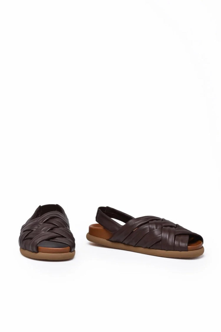 Patrizia Bonfanti Woven Leather Slide Sandal