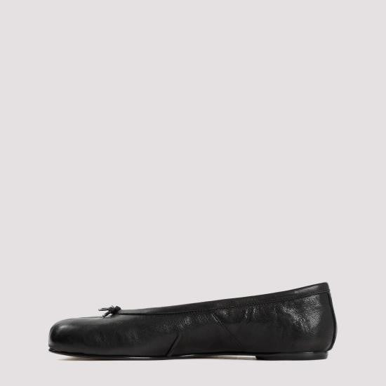 Maison Margiela Split-Toe Black Flats With Smooth Lambskin Upper