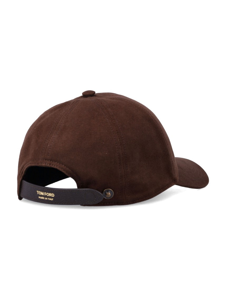 Tom Ford Structured Crown Baseball Cap With Embroidered Tf Logo