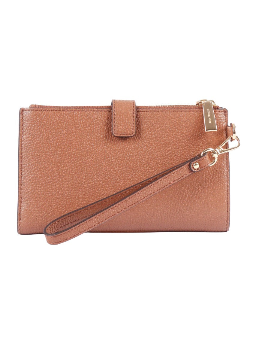 Michael Kors Textured Leather Dual Zip Wristlet Pouch