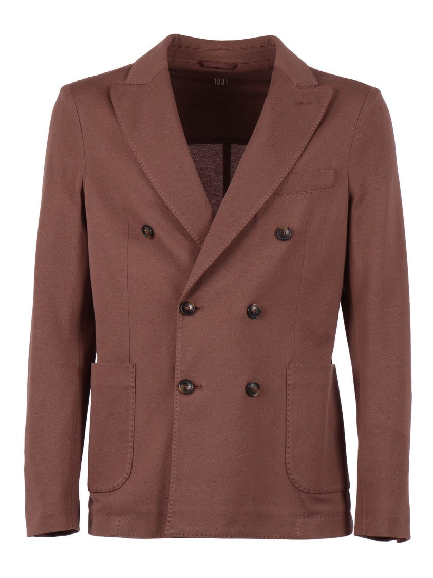 Circolo 1901 Brown Doppio Petto Structured Blazer