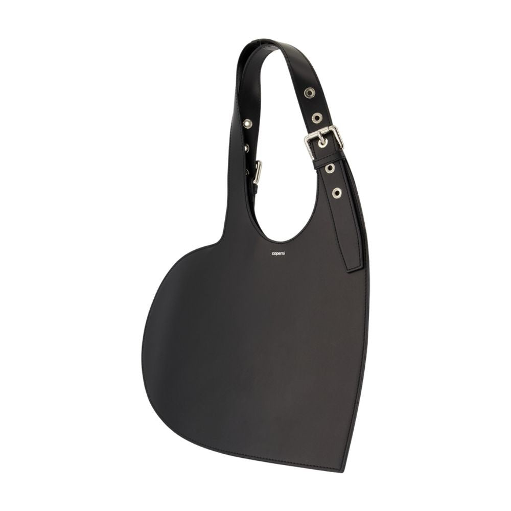 Coperni Belt Heart Shoulder Bag - Leather - Black