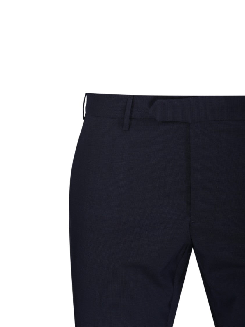 Santaniello Tailored Black Suit With Notch Lapels And Two-Button Closure