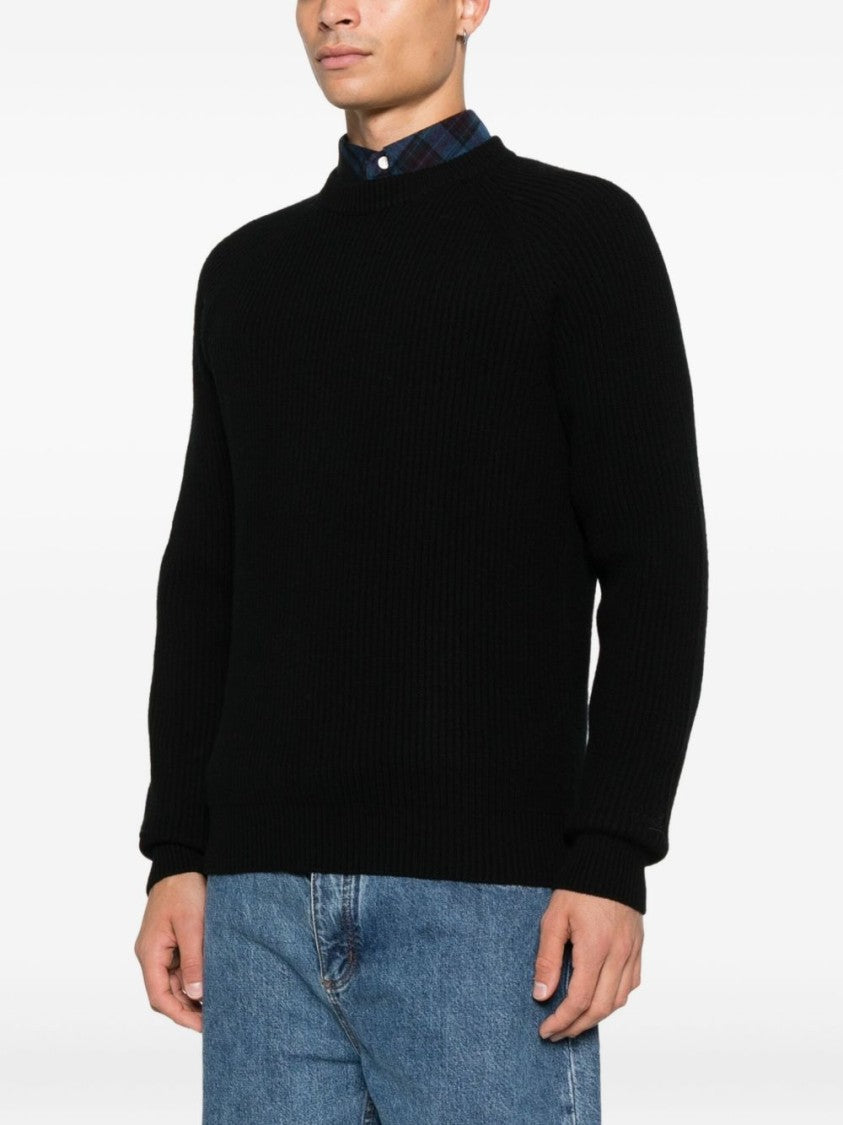 Mc2 Saint Barth Ribbed Knit Sweater With Crew Neckline