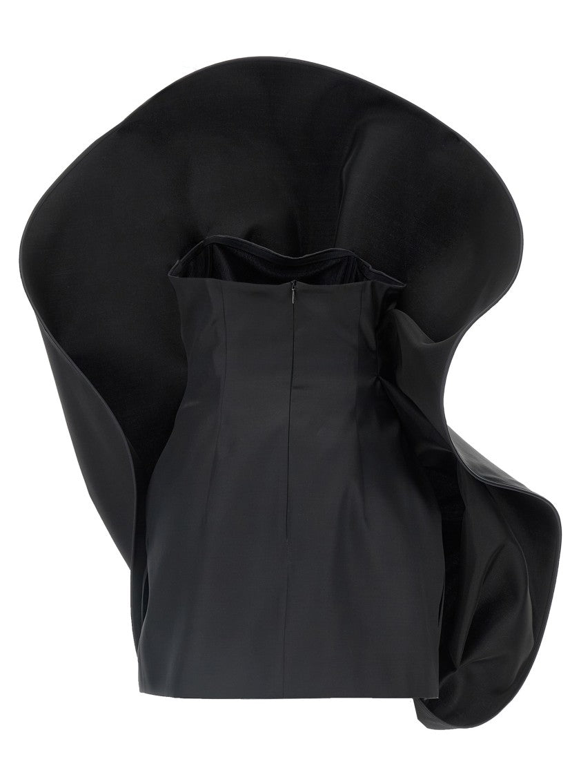 Magda Butrym Mini Dress With Sculptural Off-The-Shoulder Design