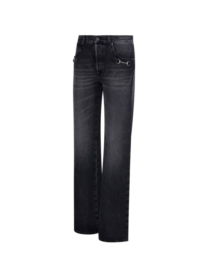 Gucci Brown Gg Supreme Canvas Web Jeans