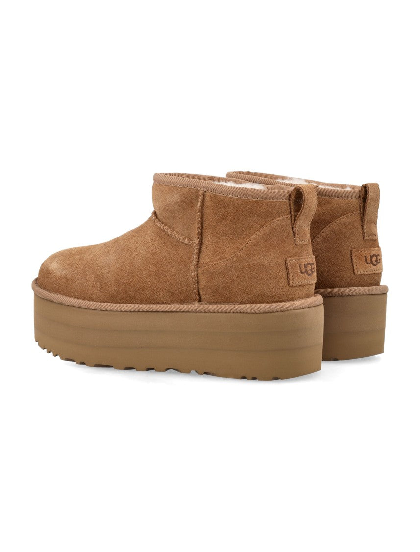 Ugg Classic Ultra Mini Platform Suede Ankle Boots