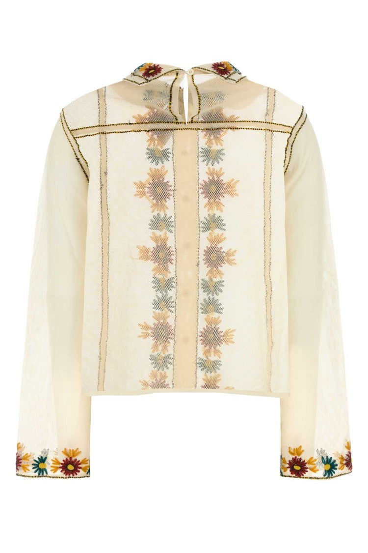 Bode Cream Mesh Candyfloss Shirt